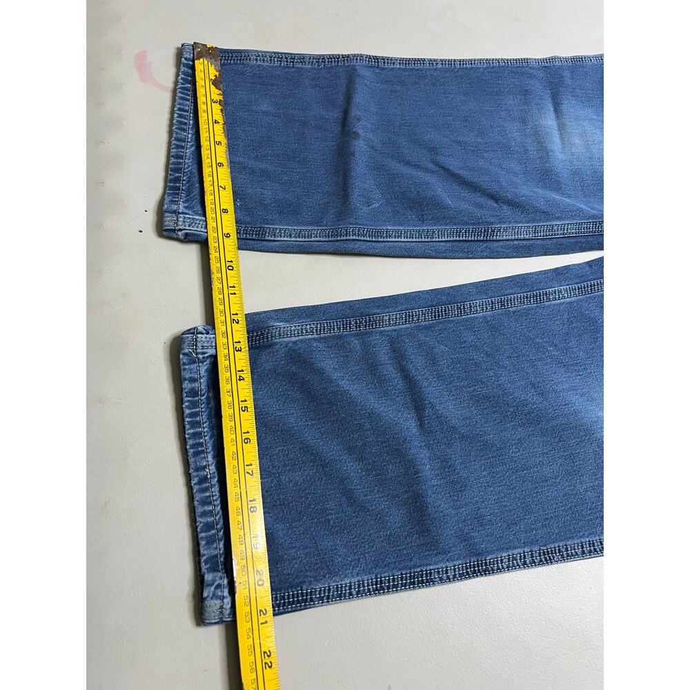 Carhartt FR Jeans Mens 36x30 Blue Denim Carpenter Utility distress Actual 34x28 - Picture 7 of 10